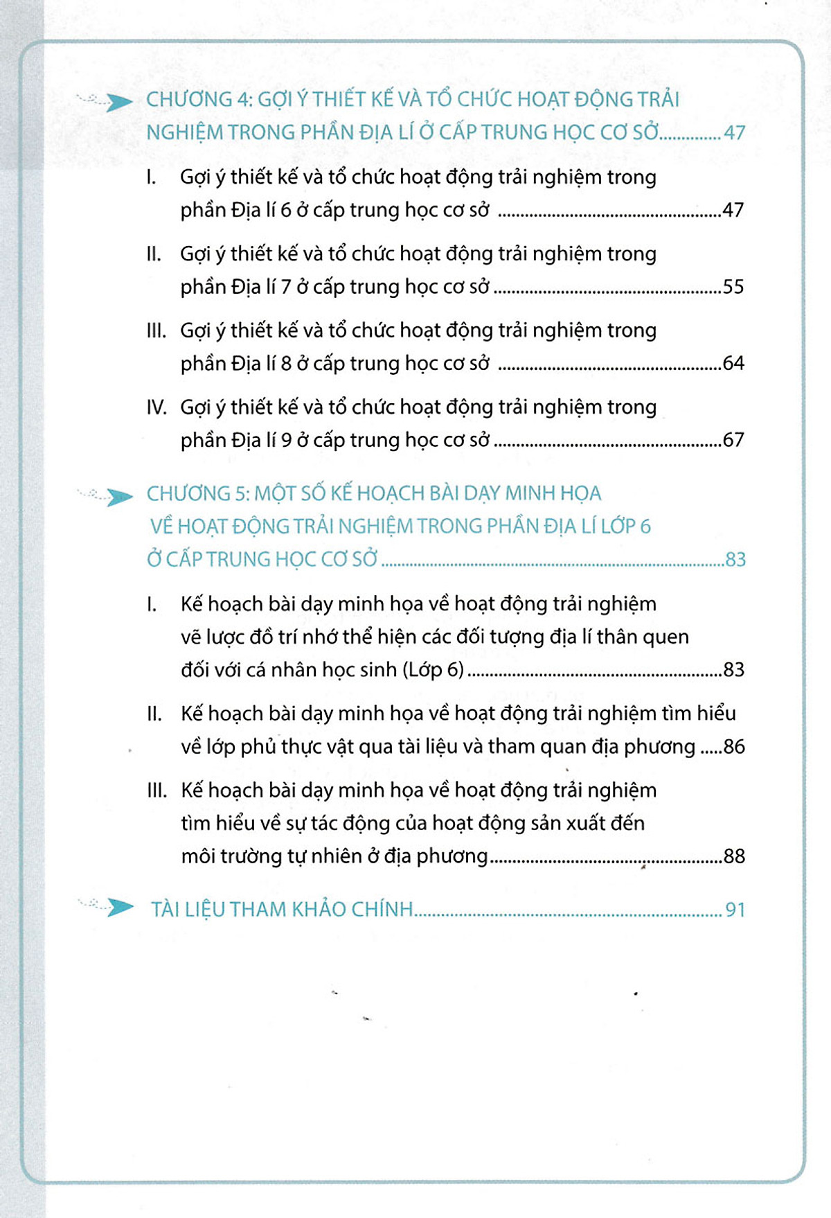 Sách Tổ Chức Dạy Học Trải Nghiệm Trong Môn Lịch Sử Và Địa Lí THCS - Phần Địa Lí