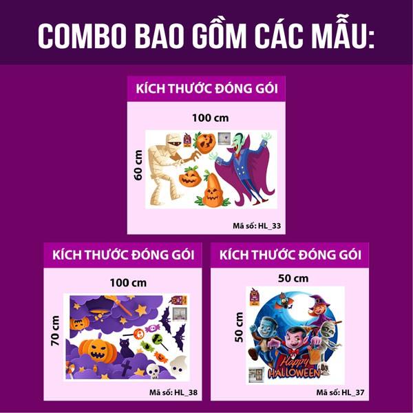 DECAL TRANG TRÍ HALLOWEEN COMBO SỐ 20