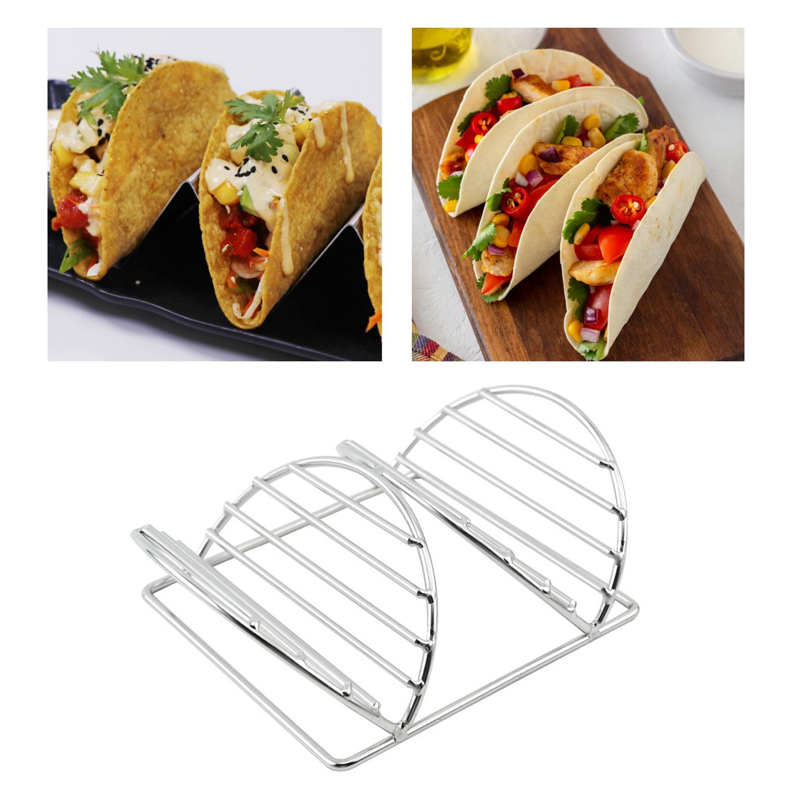 Taco Holder Stainless Steel Taco Stand Holds 2
