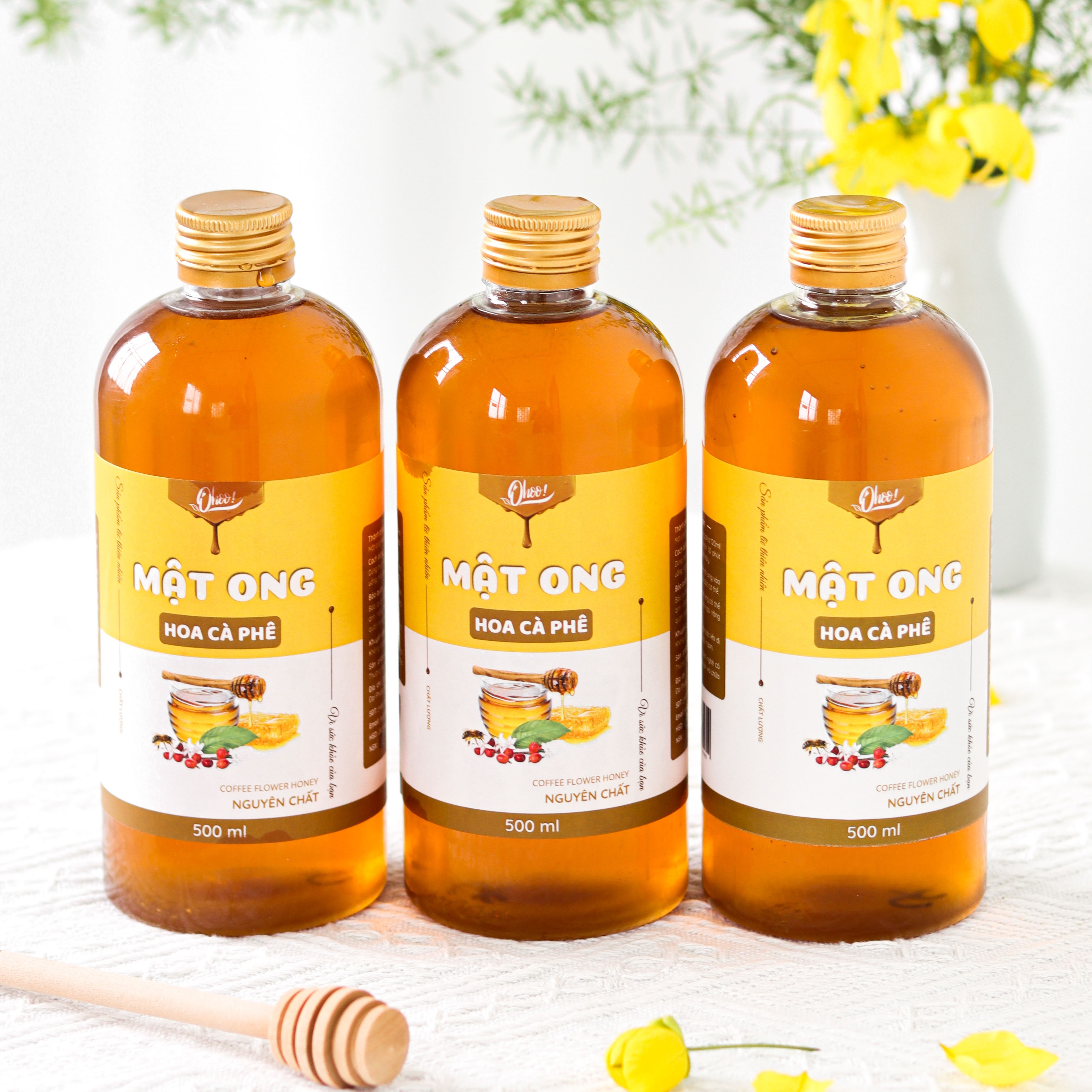 Mật Ong Hoa Cà Phê DakLak Nguyên Chất Thể Tích Thực 450ml - 500ml - 1000ml Tự Nhiên