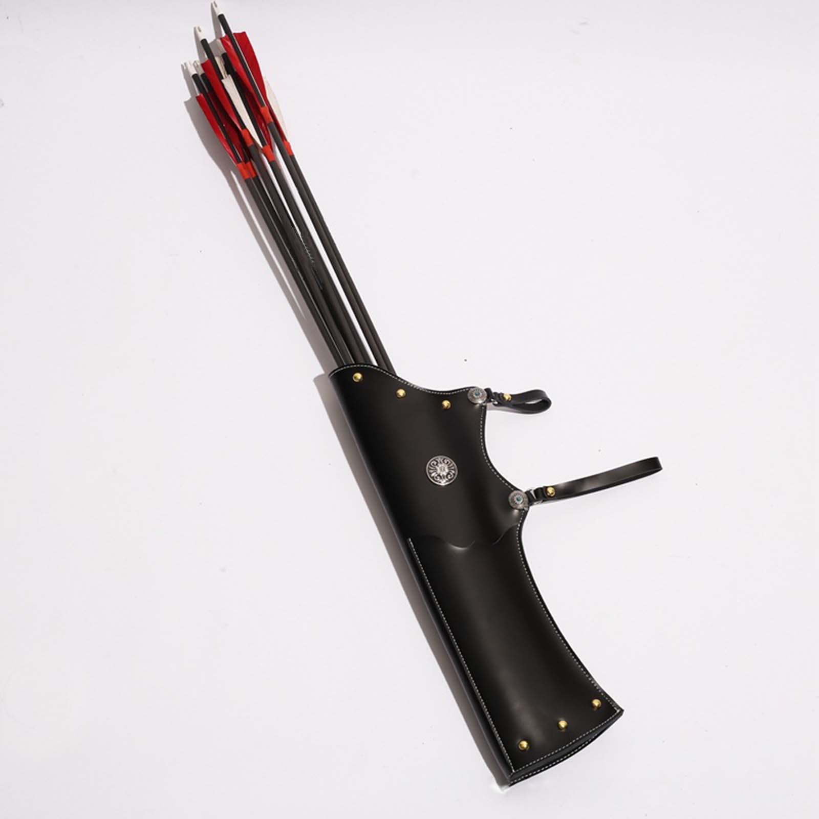 Quiver Waist Quiver PU Leather Lightweight Hip Bag Hip Quiver Hanging Pot for Training Cosplay Replacement Accessories