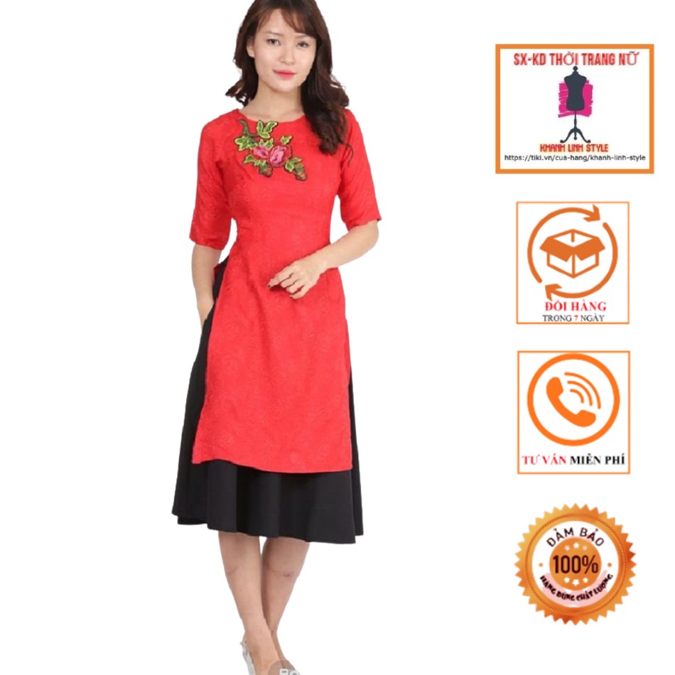 Áo Dài Cách Tân KHANH LINH STYLE MS2018-2AD - Đỏ