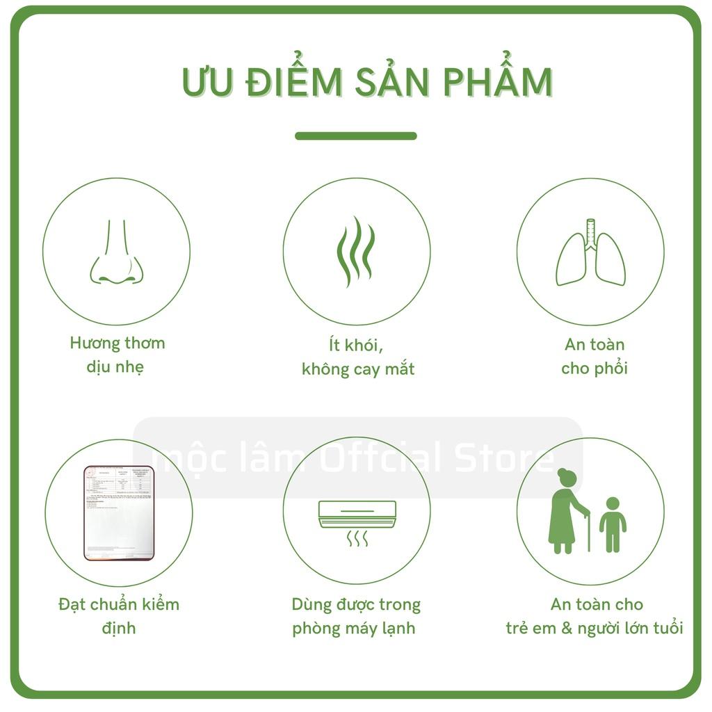 [HỘP 200cây] Nhang Trầm Hương MỘC LÂM - 29cm- Nhang sạch ít khói - Hương thơm dịu nhẹ - Dùng trong phòng máy lạnh