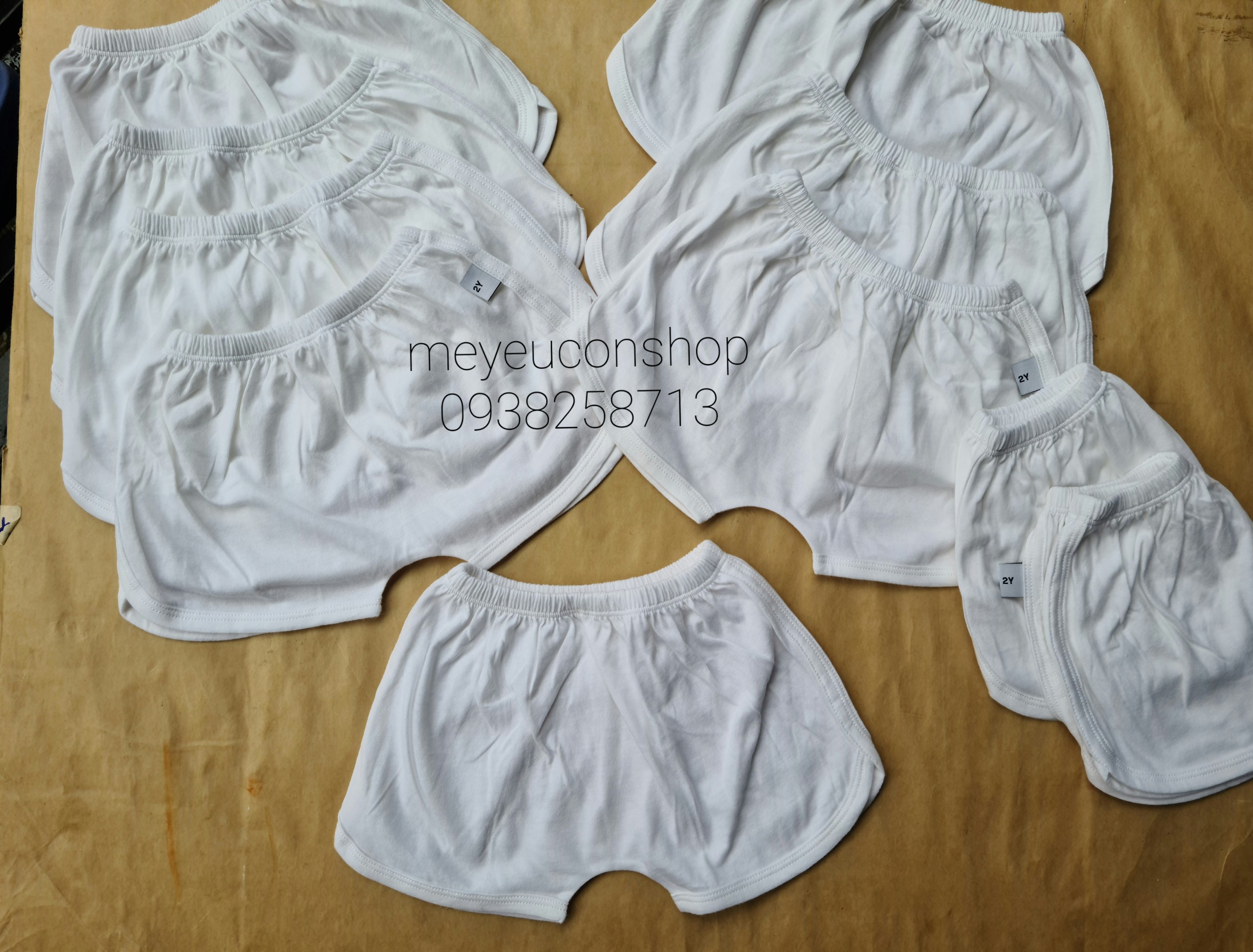 SET 5 QUẦN THỂ THAO COTTON TRẮNG ĐÁY NGANG CHO BÉ - MIATOP