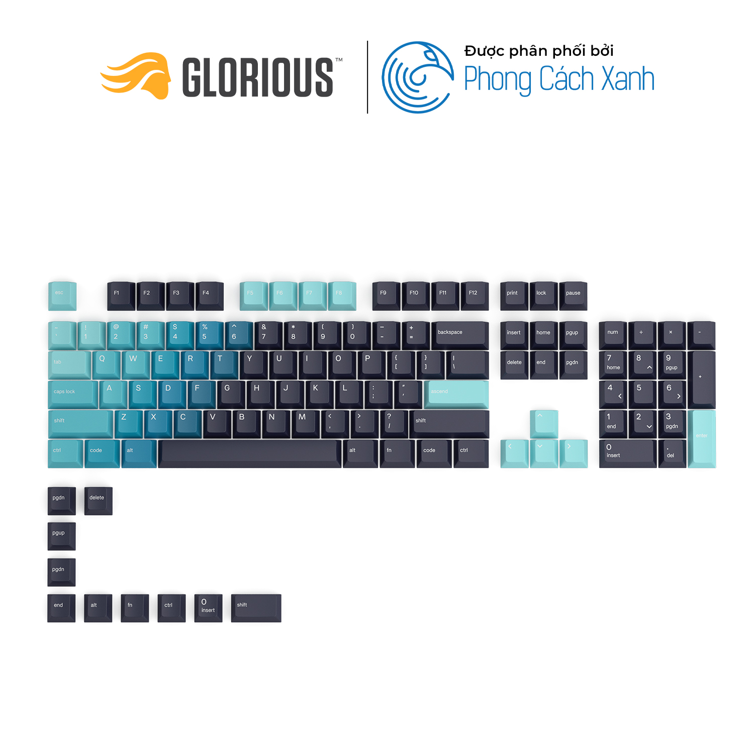 Bộ Keycap Glorious PBT Celestial - 114 phím - Hàng Chính Hãng