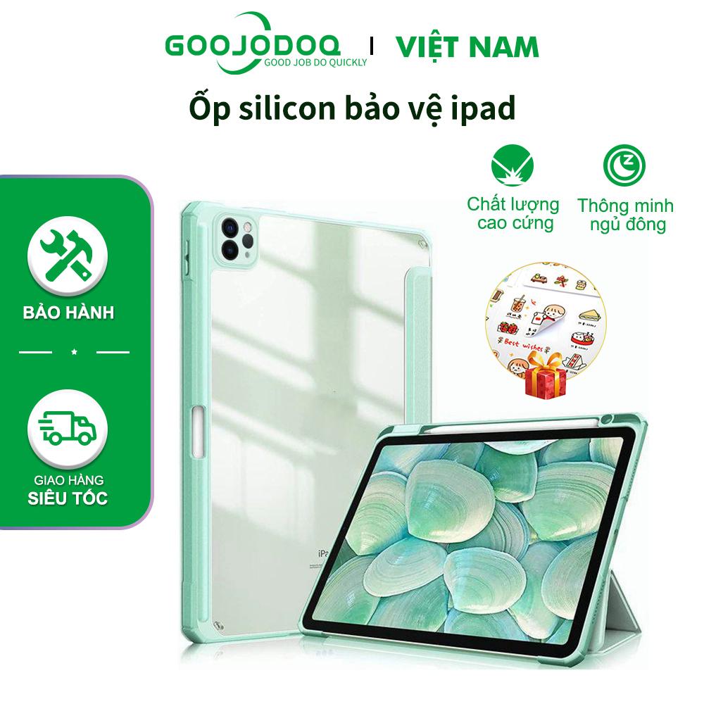 [HÀNG CHÍNH HÃNG GOOJODOQ] Bao da ipad GOOJODOQ Cho iPad Pro 11 12.9 2022 Air 4 Air 5 Gen 10 10.9 Gen 9 8 7 10.2 Ốp Lưng Clear Acrylic Bao - Màu xanh lá cây đậm