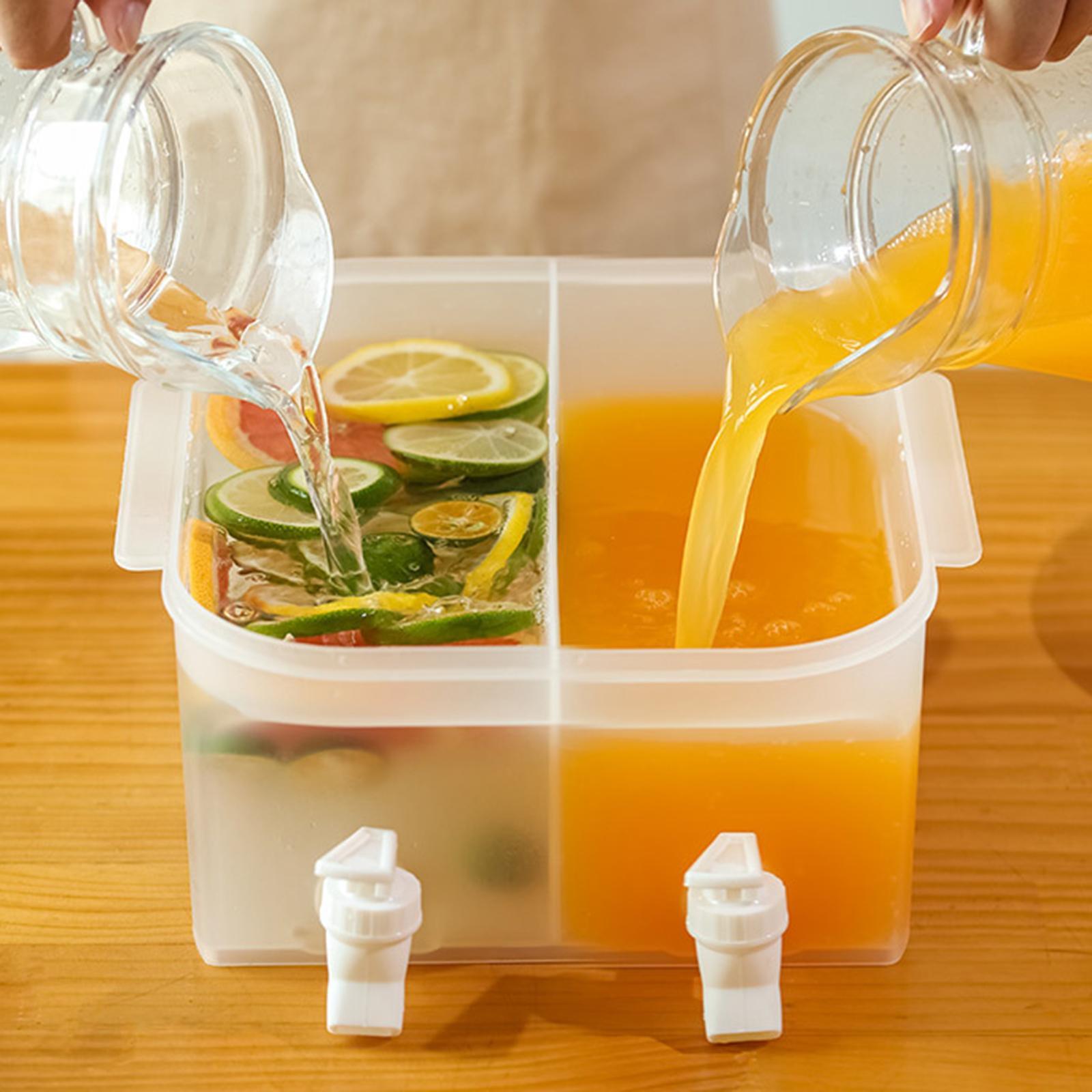 5L Beverage Dispenser Water Drink Bucket With Lid and Faucet Refrigerator