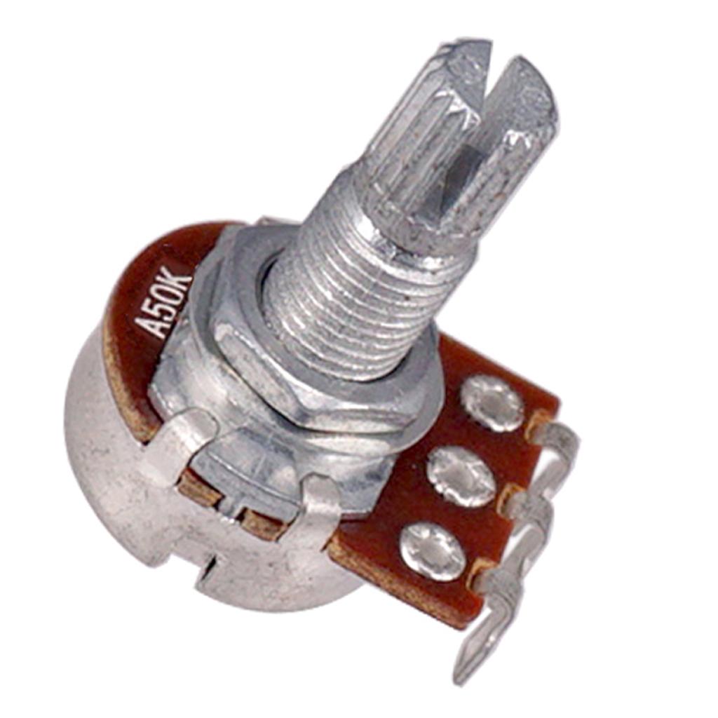 Guitar potentiometer pot A50k B50K 4-pack set 17mm dia tone volume control