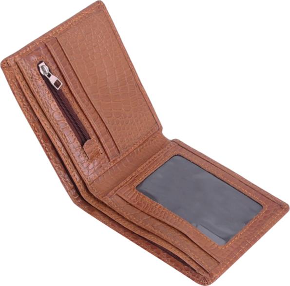 Ví Nam Vân Cá Sấu Huy Hoàng HT2110 (12.5 x 10 cm) - Da Bò