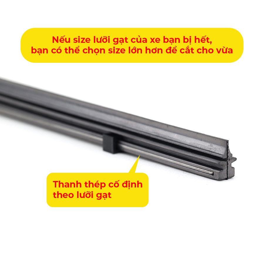 Combo 2 Lưỡi Gạt Mưa Loại A VIAIR R15 (16 Inch/400 mm)