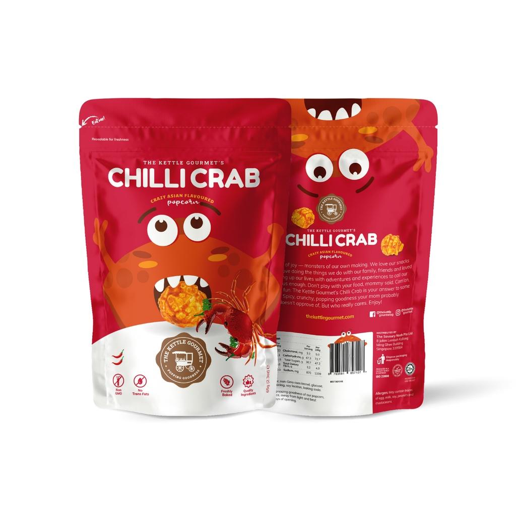 BẮP RANG BƠ VỊ CUA SỐT ỚT KIỂU SINGAPORE THƯƠNG HIỆU THE KETTLE GOURMET - CHILLI CRAB POPCORN 65G / BỊCH