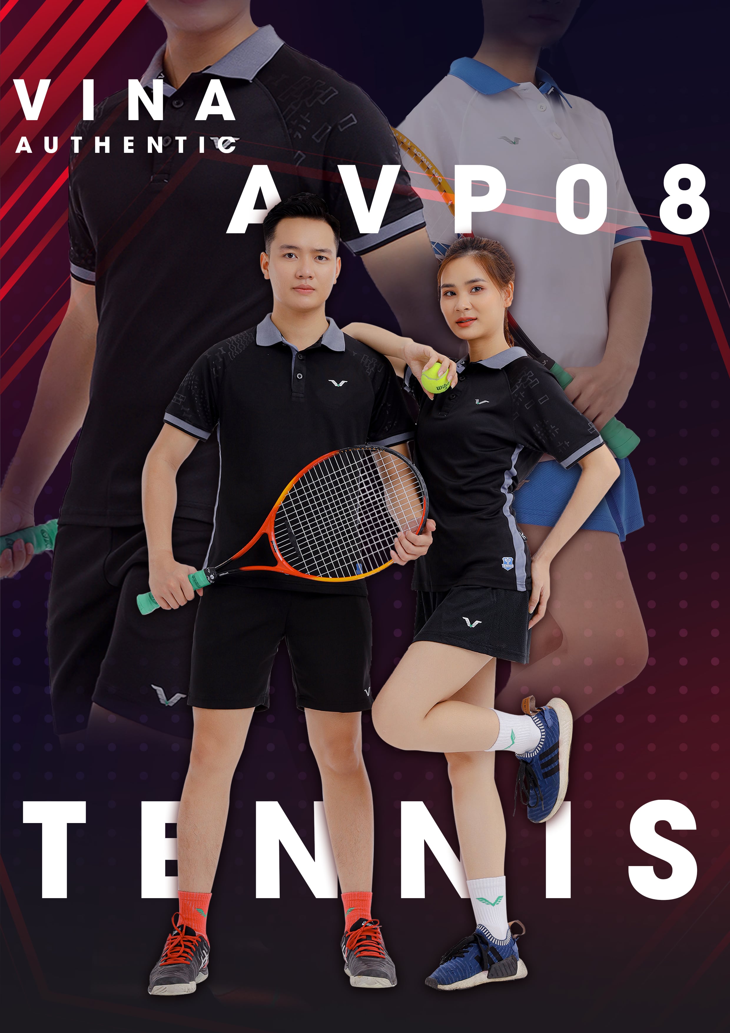 [MUA 1 TẶNG 1] Áo thể thao nam - AVP08, áo thể thao tennis nam, chất lượng, form ôm, không xù