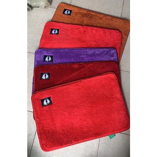 Thảm nỉ bàn chân lau chân hình chữ nhật, chùi chân len mềm mịn chống trơn trượt