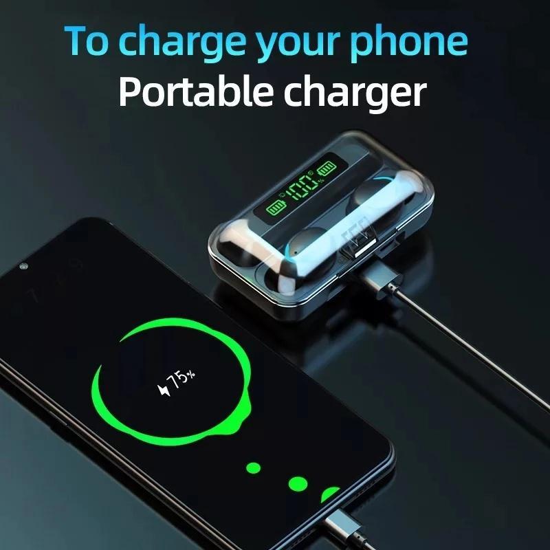 Tai Nghe Nhét Tai Không Dây Bluetooth 5.0 TWS F9-5C TZUZL F9 Chống Thấm Nước