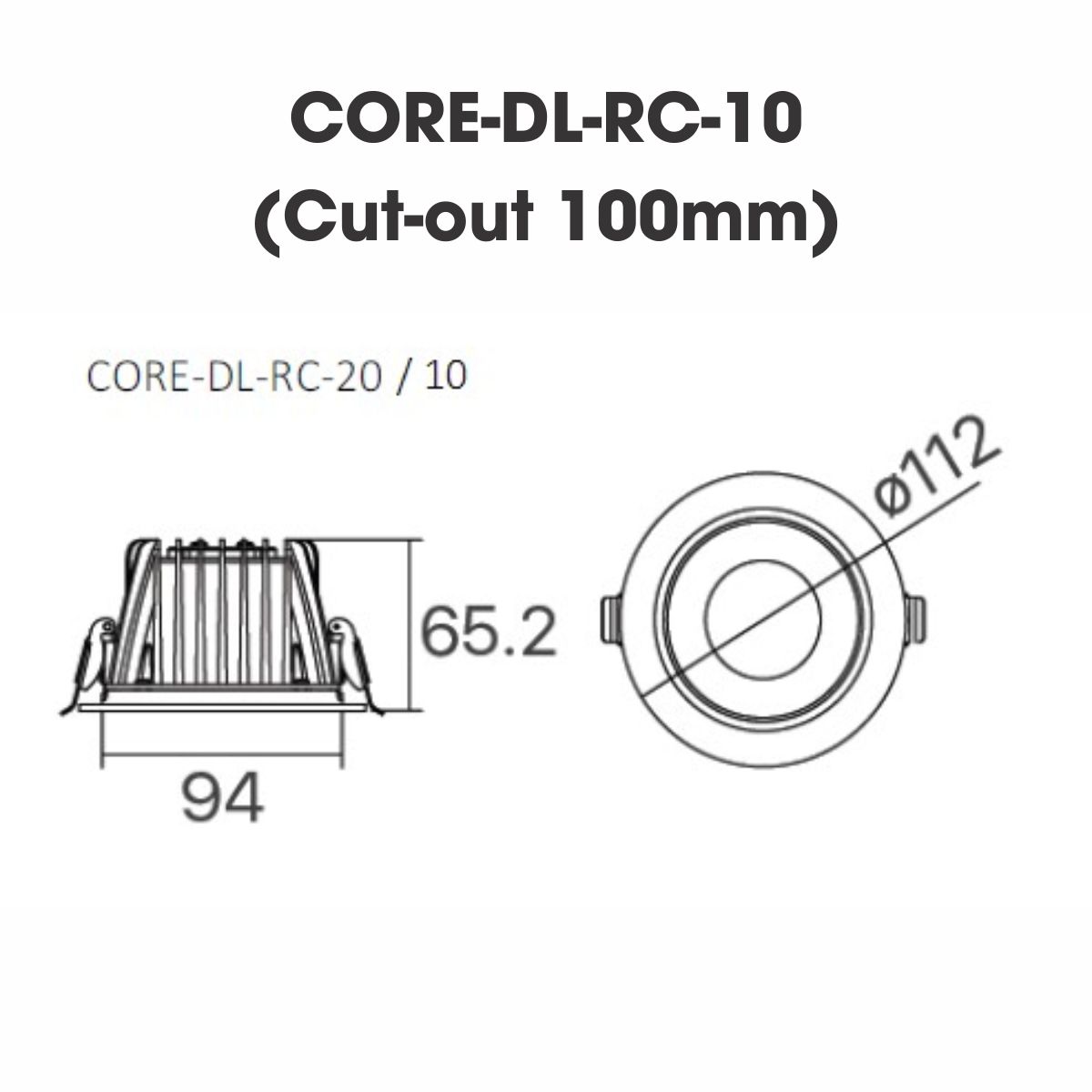 Đèn LED Downlight Module OSRAM - CORE-DL-RC-10 10W CRI 90 Tuổi thọ: 50,000 giờ Góc chiếu: 65 độ