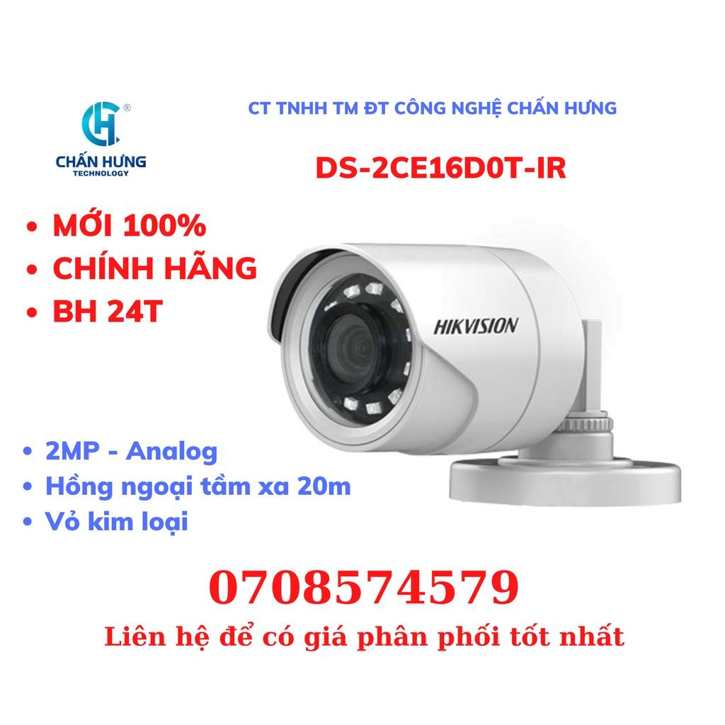 Camera Analog HIKVISION DS-2CE16D0T-IR Hồng Ngoại 2.0 Megapixel - Hàng chính hãng