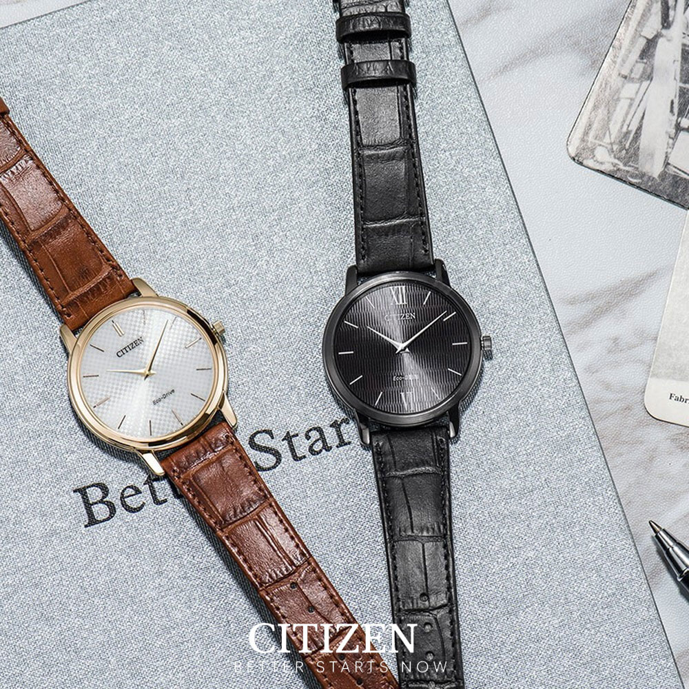 Đồng Hồ Nam Citizen Siêu Mỏng Dây Da AR1133-15A - Mặt Trắng (Sapphire)