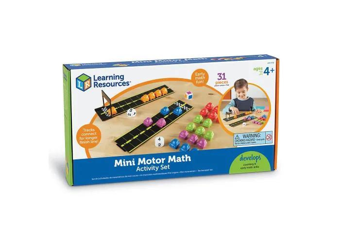 Learning Resources Bộ học toán cùng trò chơi đường đua - Mini Motor Math Activity Set