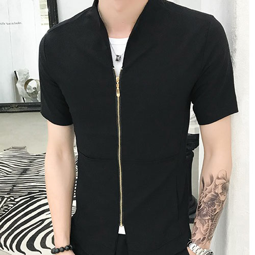 Ao sơ mi,áo sơ mi khoá cộc tay cá tính, vớichất vải nonchun mêm mịn mát,hàng thiết kế cao cấp N19