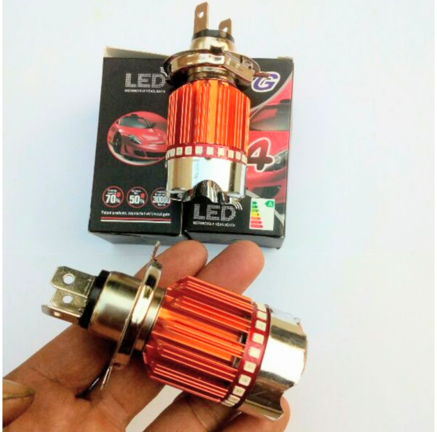 BÓNG ĐÈN PHA LED H4 NHẤP NHÁY VIỀN NHIỀU MÀU SẮC CỰC ĐẸP MẪU MỚI LOẠI SÁNG LẮP XE MÁY VÀ ÔTÔ XE ĐẠP ĐIỆN