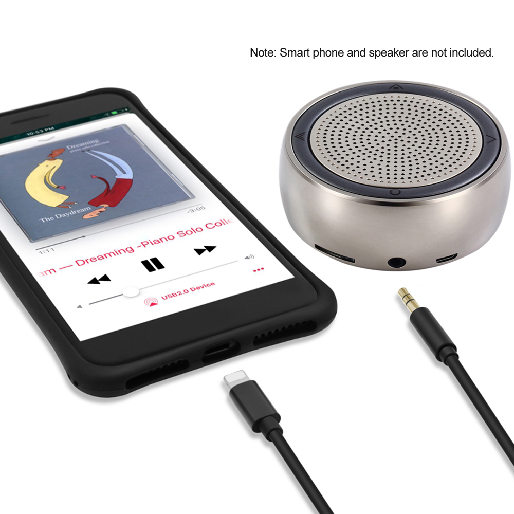 Dây Cáp Âm Thanh Nổi AUX 1 Mét Đầu Cắm 3.5mm Tương Thích Với IPhone 7 7 Plus 8 8 Plus X