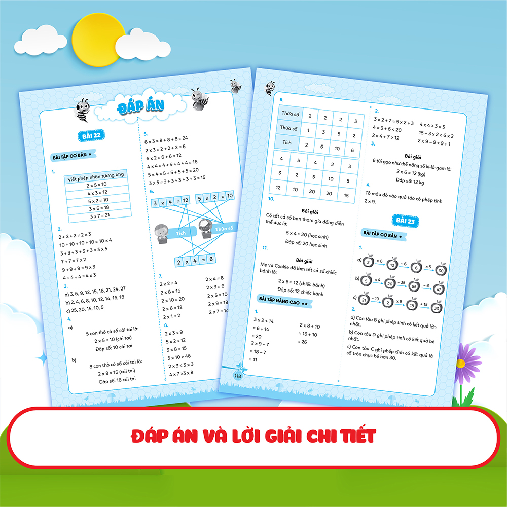 Combo Bài tập bổ trợ Toán – lớp 2 (cơ bản và nâng cao) (2 Tập)