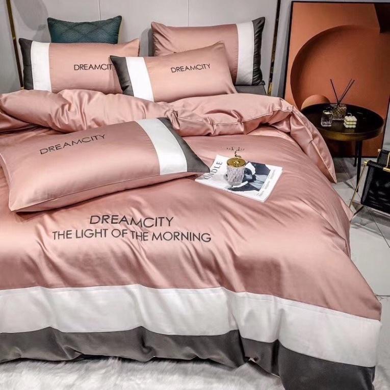 Bộ Chăn Ga Gối Lụa LAN PHAM BEDDING Đơn Giản Mà Cực Chất - Màu Hồng