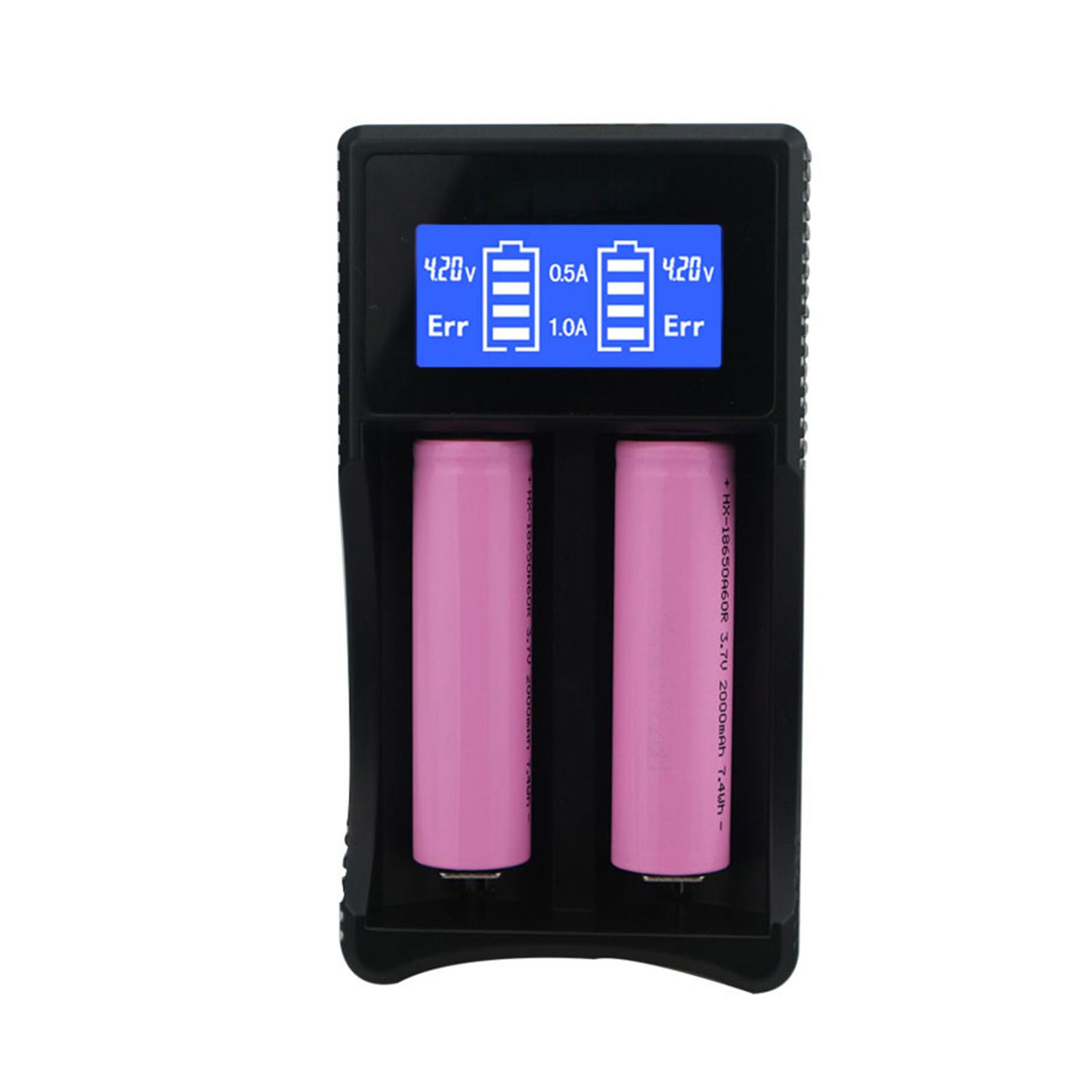 Bộ Sạc Thông Minh Tốc Độ Cao Cho Pin Ni-Mh / Ni-Cd A Aa Aaa Li-Ion 18650 18490 17670 17500 16340 14500 Với Màn Hình Lcd