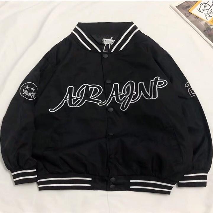 Áo khoác dù bomber nam nữ in chữ 2 thân áo được may từ chất hai lớp dày , thoáng mát có 2 size L (43-58kg),XL từ(58-68kg)