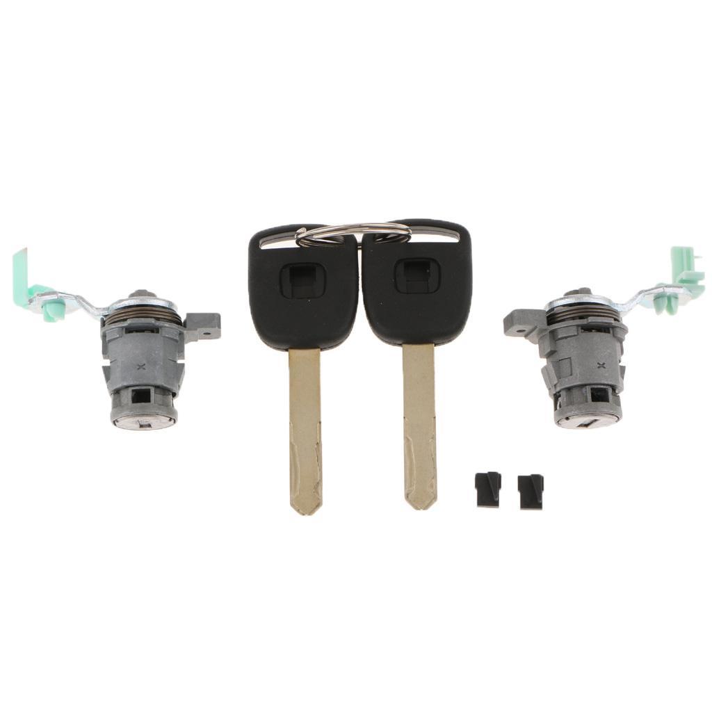 2Pcs Ignition Cylinder Door Lock Core With 2 Keys Parts