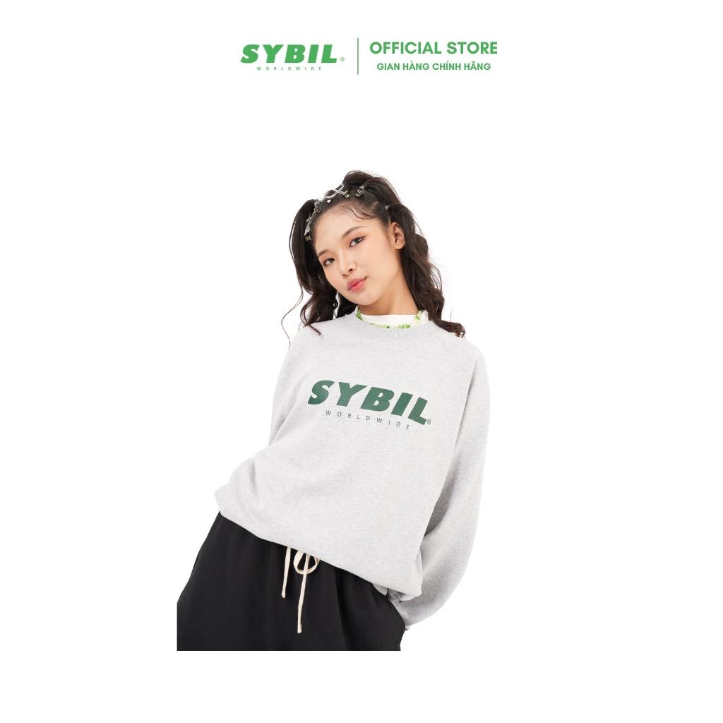 SYBIIL FIRST LOGO SWEATER - Áo nỉ cổ tròn vải da cá 100% Cotton, Form loose dáng rộng