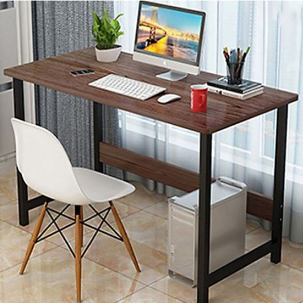 bàn làm việc chân sắt - chân đen-mặt đen 100x40cm