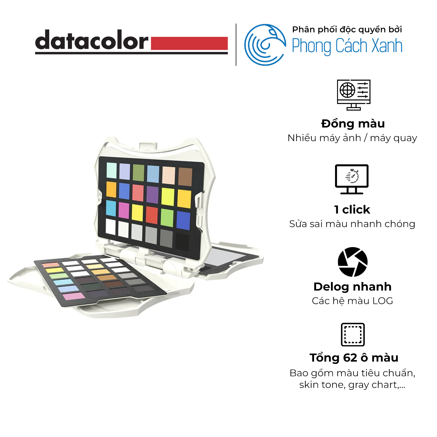 Cân màu cảm biến máy chụp / máy quay Datacolor Spyder Checkr Photo V2 - Hàng Chính Hãng