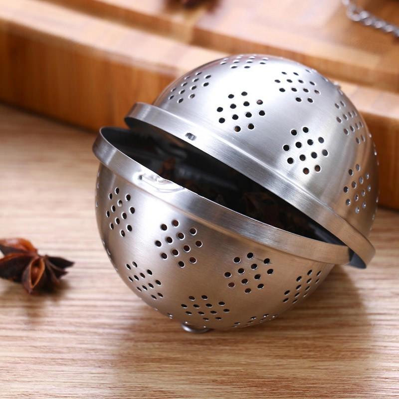 DỤNG CỤ LỌC PHA TRÀ HÌNH CẦU D94MM LÀM BẰNG INOX 304 ĐỤC LỖ