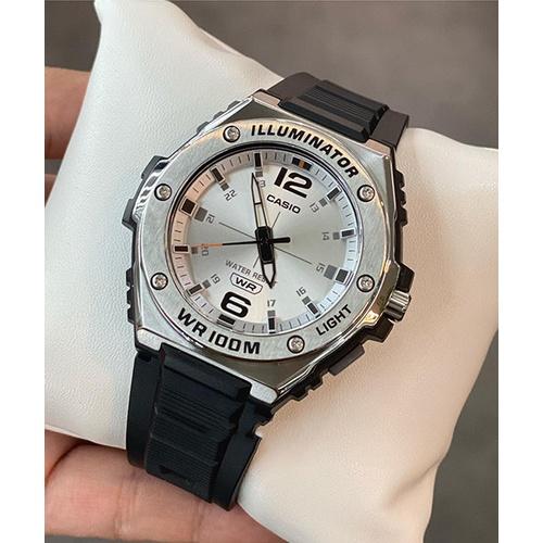 Đồng Hồ Nam Dây Nhựa Casio Standard MWA-100H-7AVDF Chính Hãng - MWA-100H-7A Gờ Kim Loại