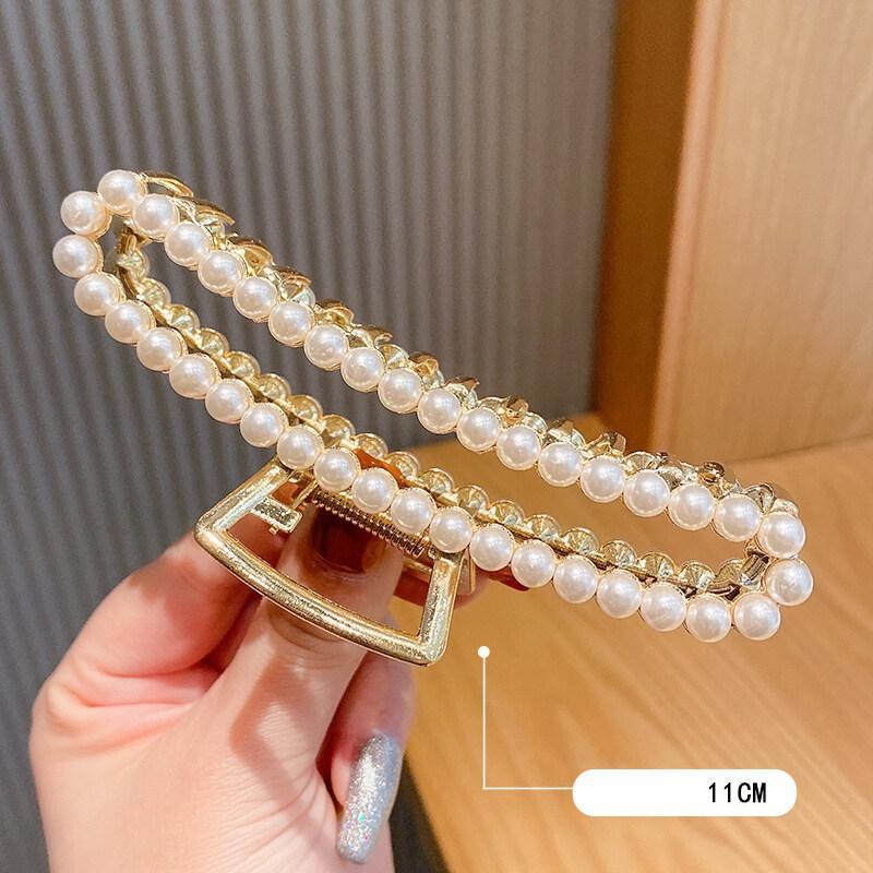 Kẹp Tóc Hợp Kim Size Lớn Đính Đá Nhân Tạo Sang Trọng Phụ Kiện Tóc Xu Hướng Thời Trang Hàn Quốc Hot