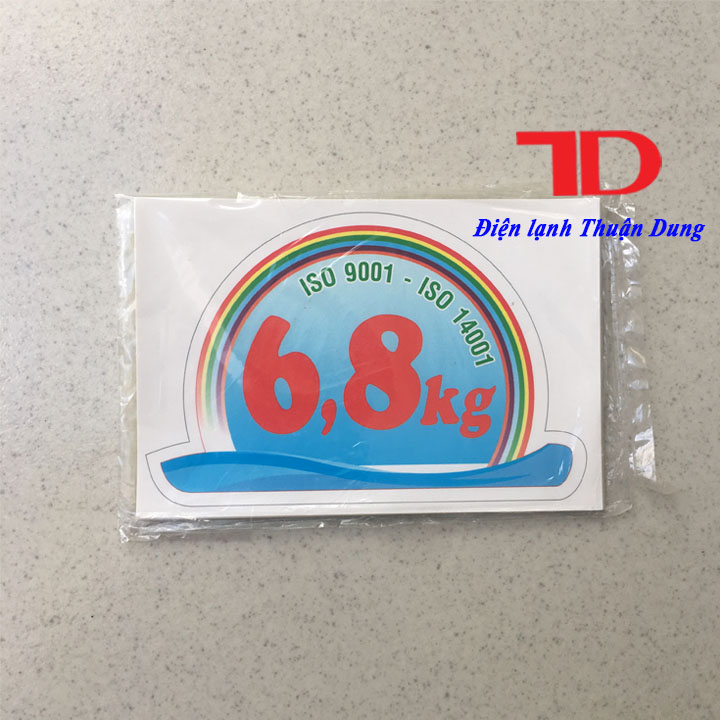 Tem dán trang trí Máy Giặt loại 6.8KG