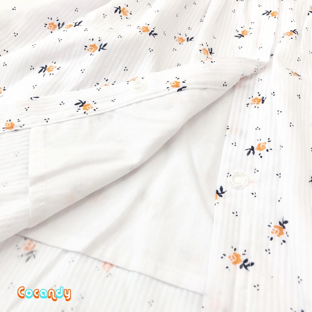 VÁY BABYDOLL HOA NHÍ CÓ CỔ CHO BÉ