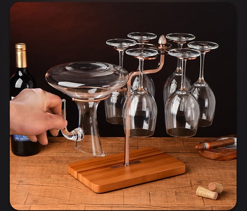 Giá Treo Loại 6 Ly Rượu Vang Và Bình Decanter NT629