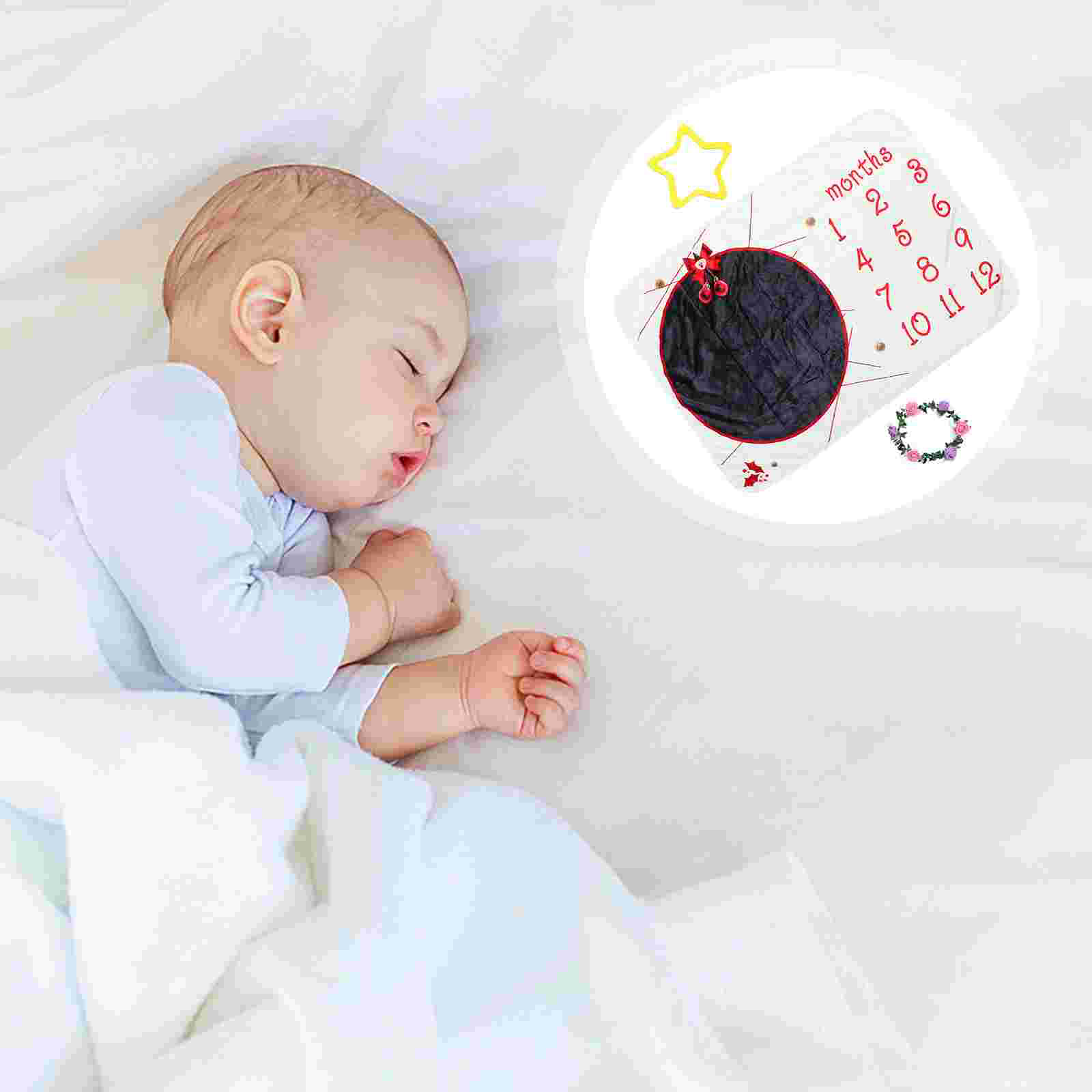 Bé Cột Mốc Chăn Ảnh Nền Trẻ Sơ Sinh Biểu Đồ Phát Triển Dép Nỉ Chăn