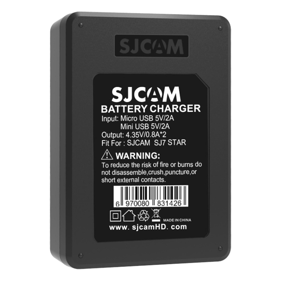 Sạc Pin Đôi SJCAM Dock Sạc Đôi Thế Hệ Mới - Black