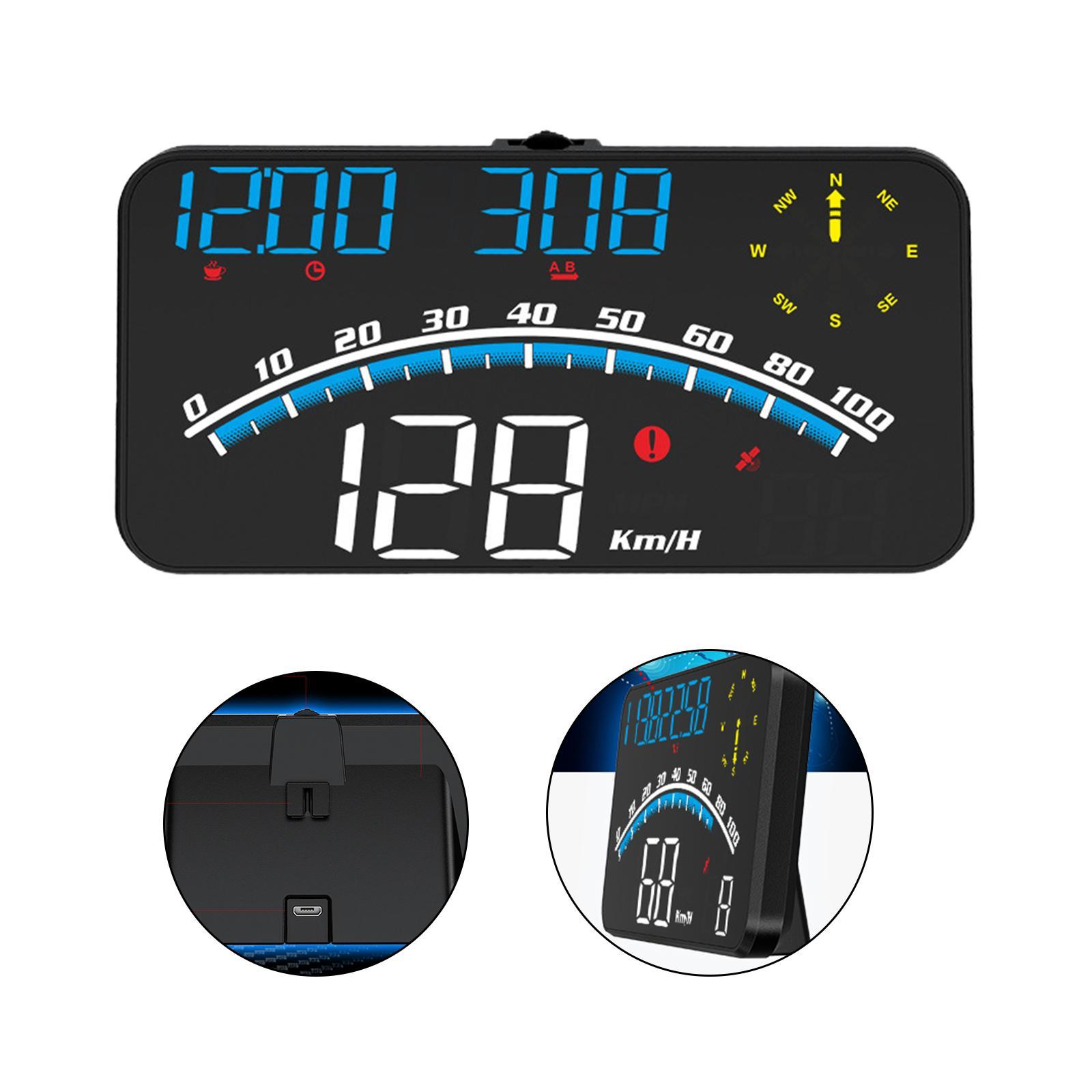 Universal HUD Head up Display Speedometer Direction 4 inch Fit for Vehicle