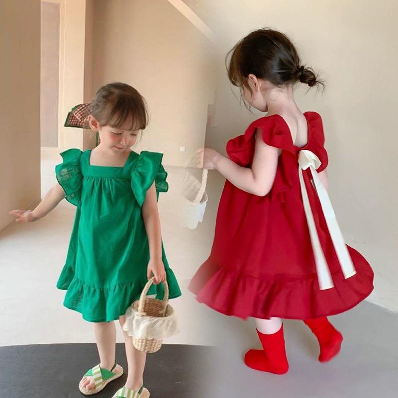VL85 Size90-130 Đầm bé gái Thời trang trẻ Em hàng quảng châu