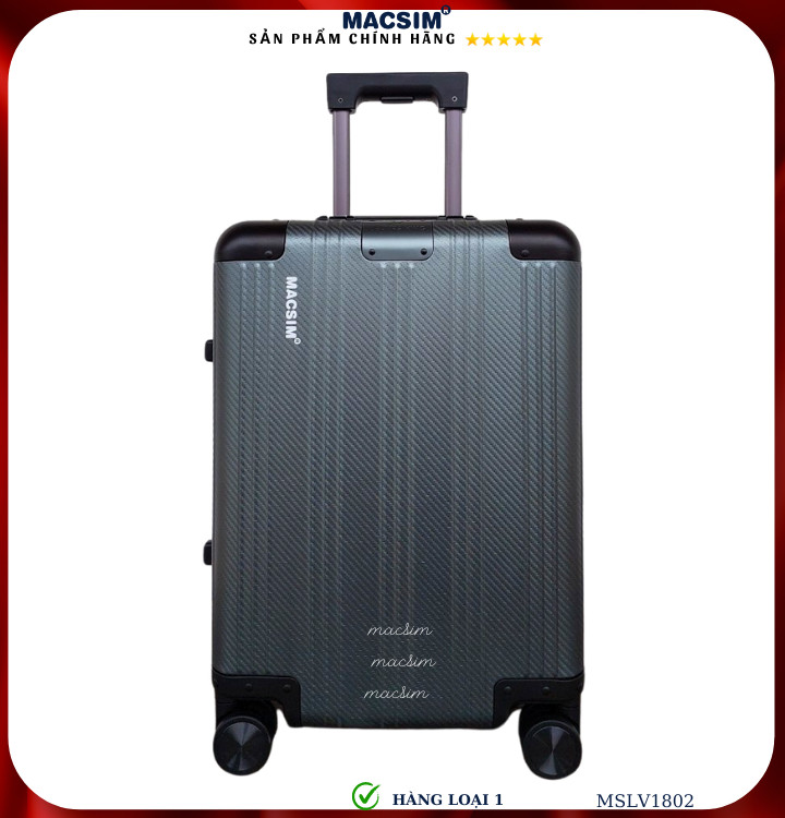 Vali hợp kim nhôm cao cấp Macsim MSLV1802 cỡ 20 inches màu Black, Gun, Blue, Gray hàng loại 1