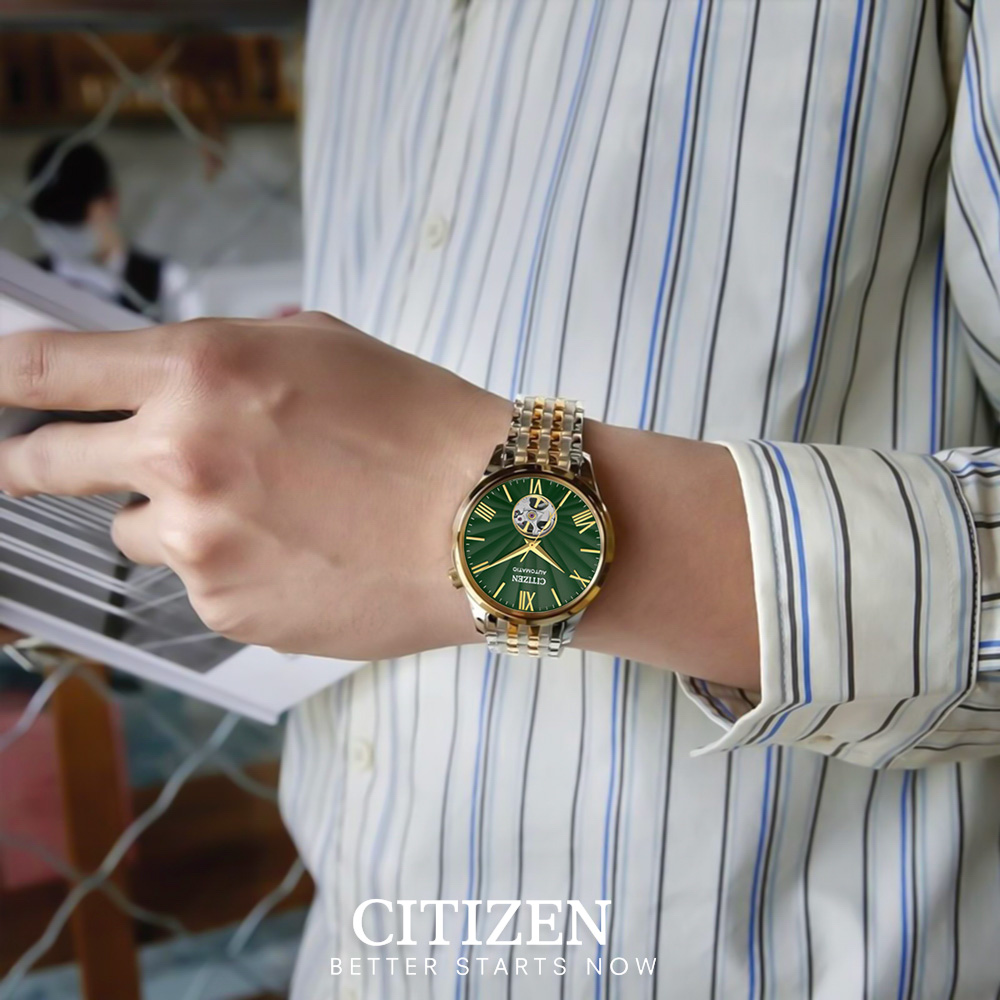 Đồng Hồ Nam Citizen Automatic Dây Thép Không Gỉ NH9134-83X - Mặt Xanh (Sapphire)