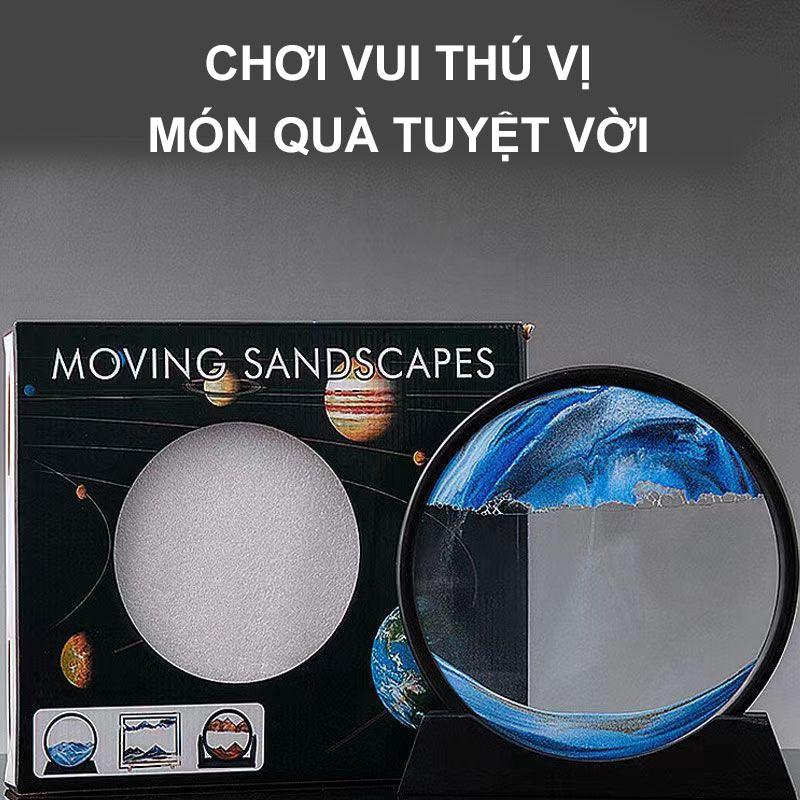 Tranh Cát Chuyển Động 3D Trang Trí Nghệ Thuật Hình Tròn, Tranh Cát Chảy Lún Mượt Mà Tăng Kiên Nhẫn Quà Tặng Sinh Nhật