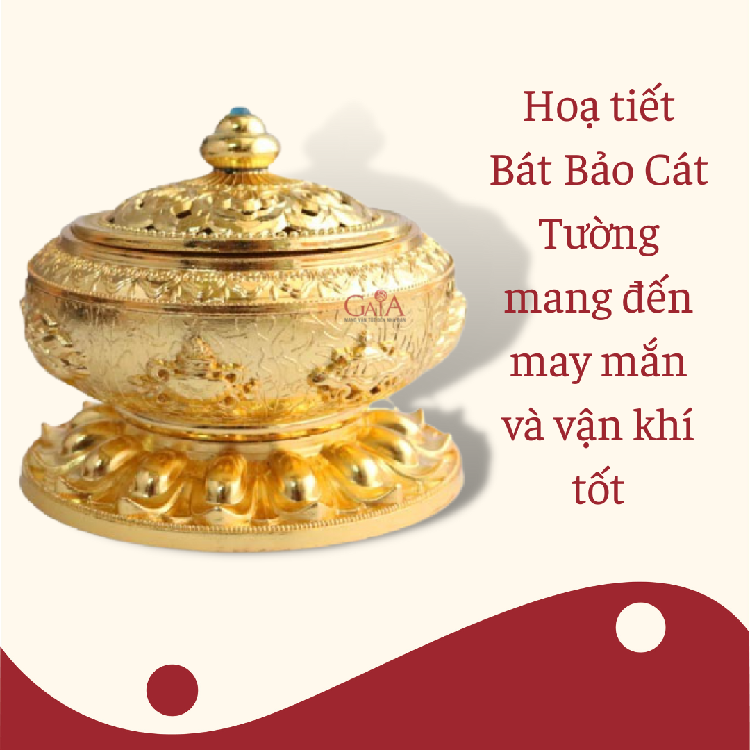 Đế xông trầm-đốt nhang vòng khắc hoạ tiết Bát bảo