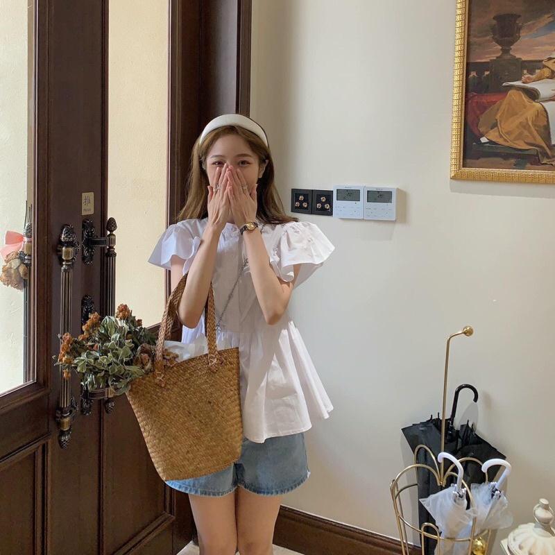 Sơ mi bbd trắng cổ bèo