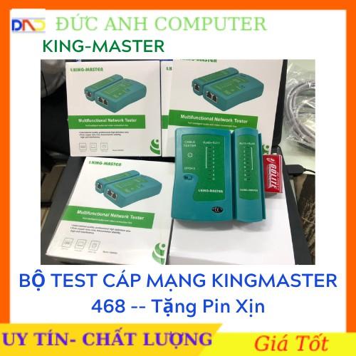 Bộ Test Cáp Mạng KINGMASTER 468 (tặng kèm pin) .Hộp Kiểm Tra Dây Mạng - RJ45 RJ11 - Hàng chính hãng