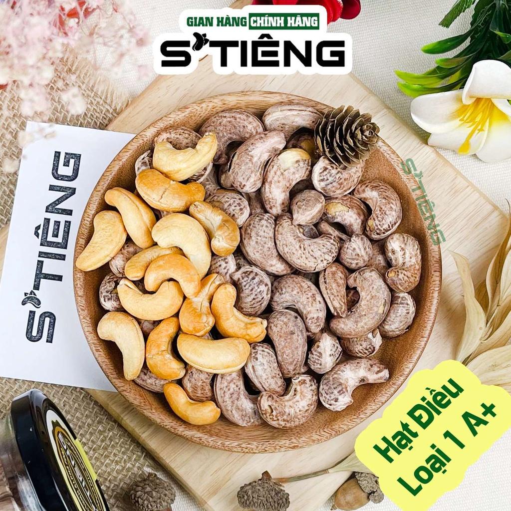 500Gr Hạt Điều Rang Muối STIENG Bình Phước Nguyên Hạt Loại 1 A+ Còn Vỏ Lụa Hủ Thủy Tinh